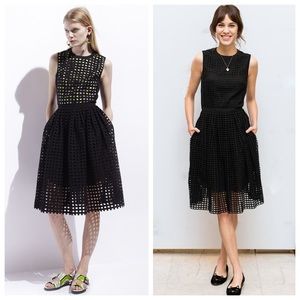 Carven Broderie Anglasie Eyelet Mini Dress